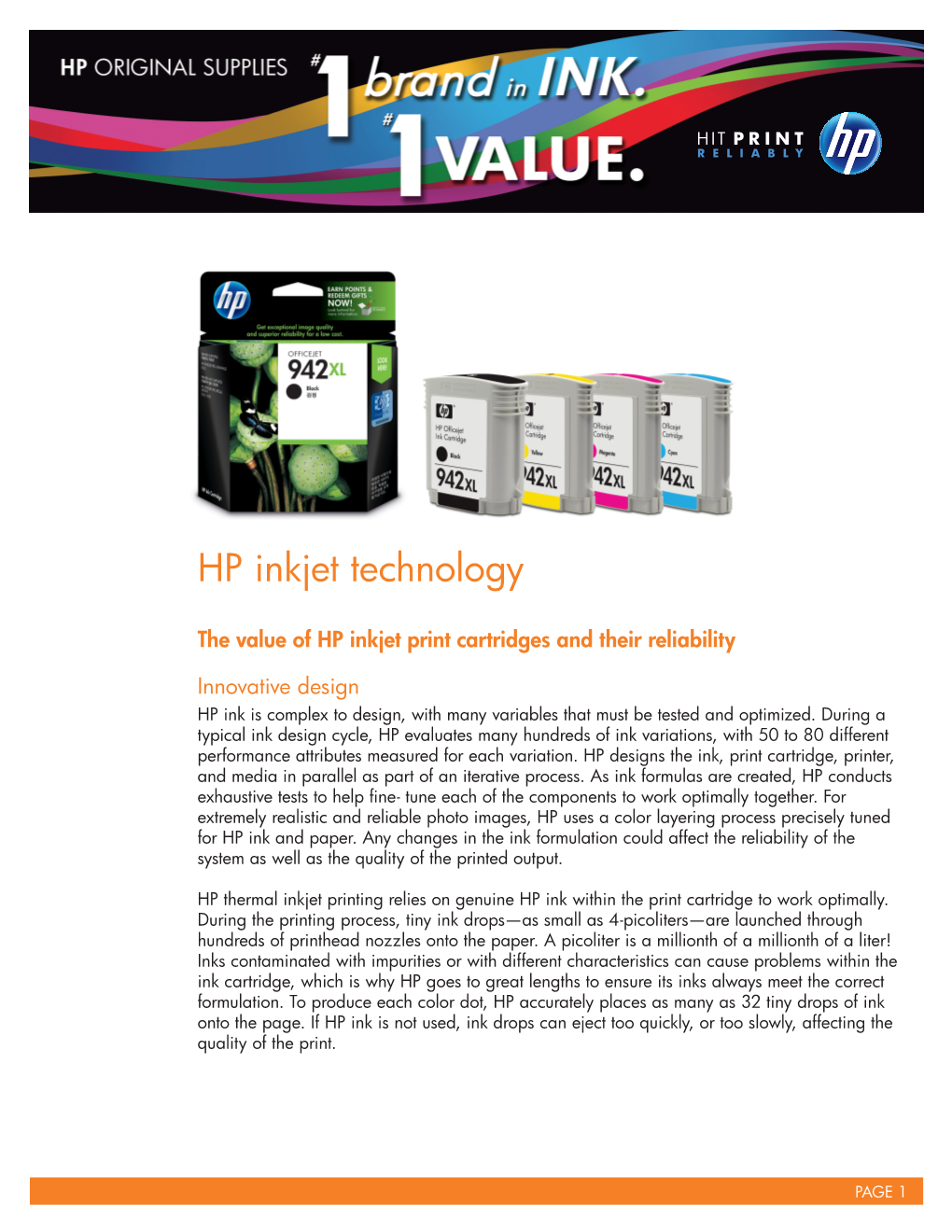 HP Inkjet Technology