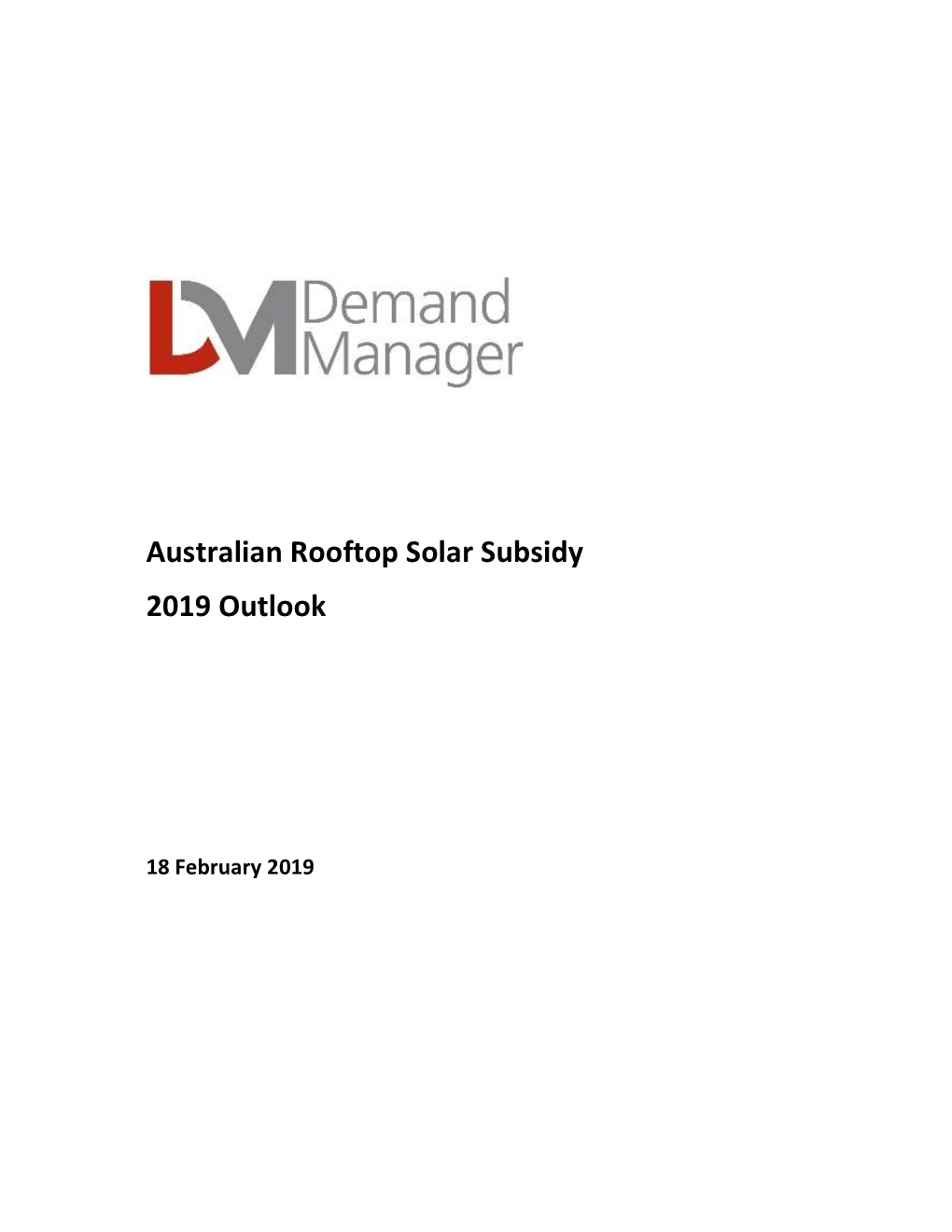 Australian Rooftop Solar Subsidy 2019 Outlook