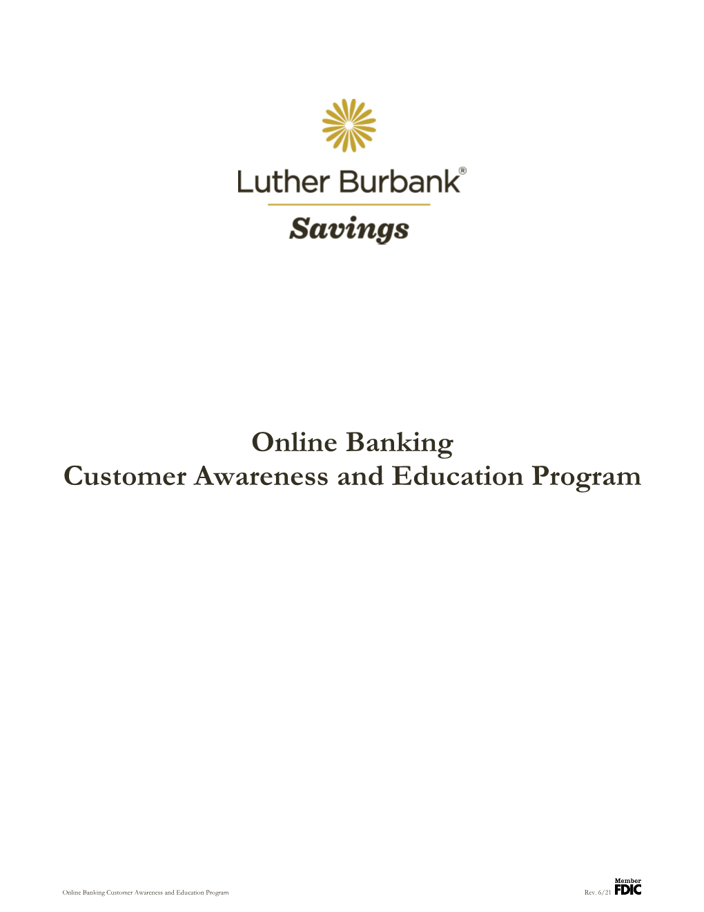 Online Banking Customer Awareness and Education Program