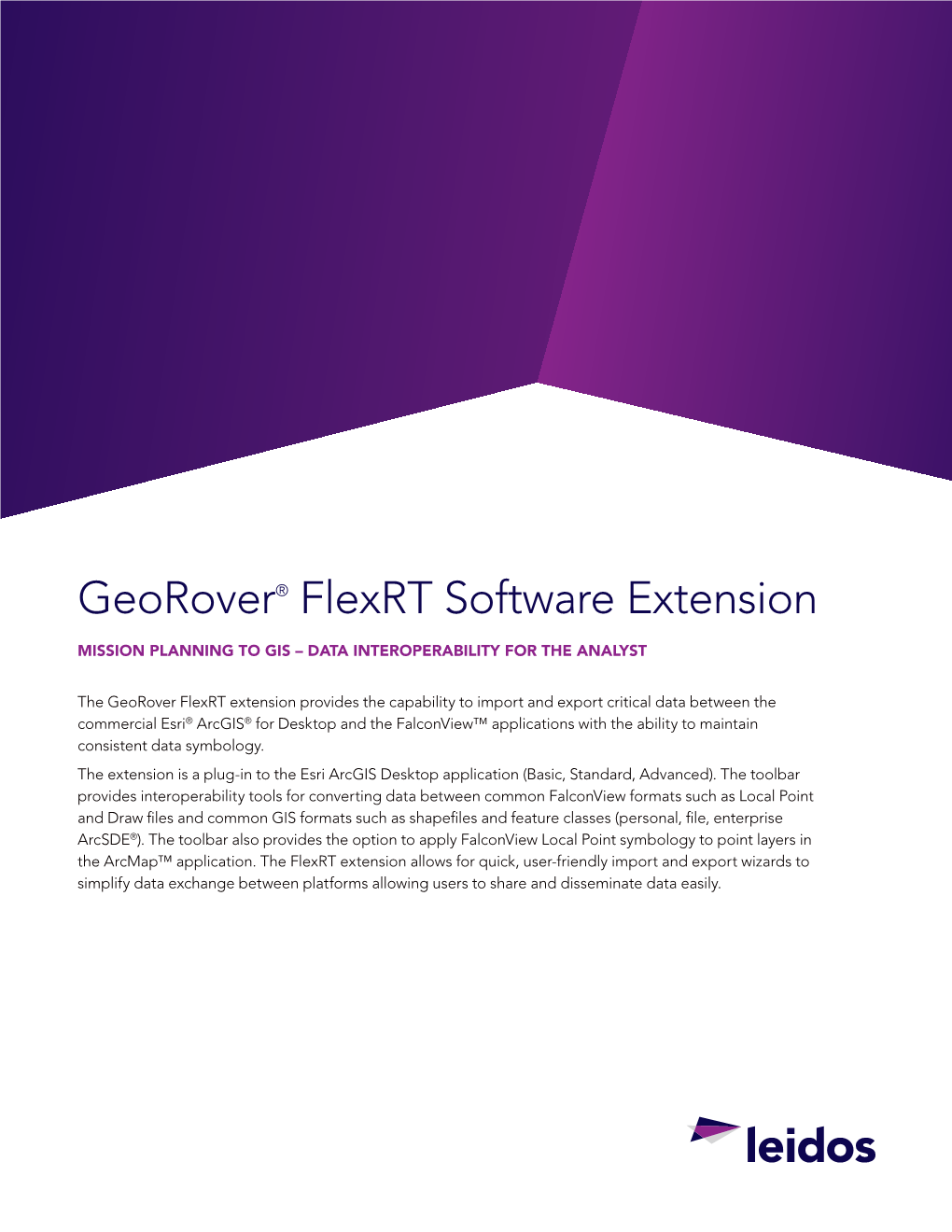 Georover® Flexrt Software Extension