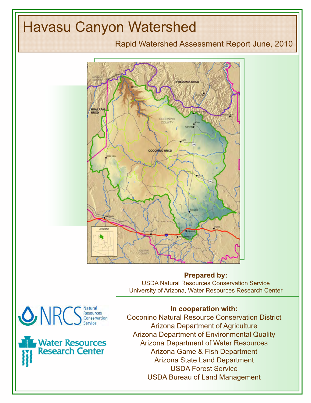 Havasu Canyon Watershed Rapid Watershed Assessment Report June, 2010