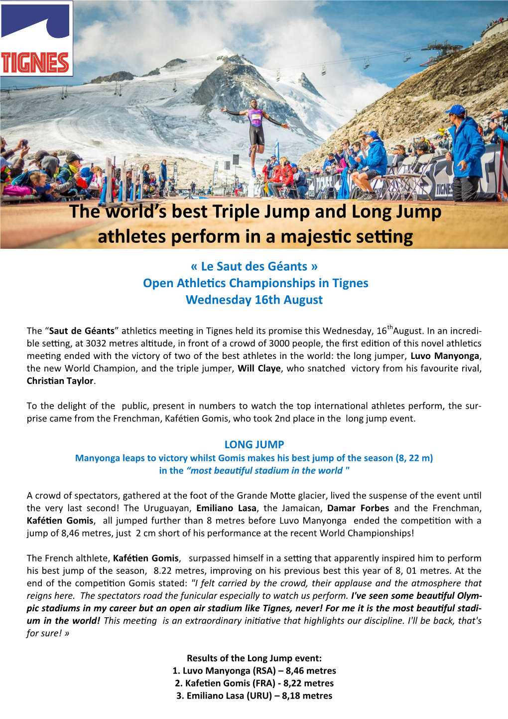 The World's Best Triple Jump and Long Jump Athletes Perform in A