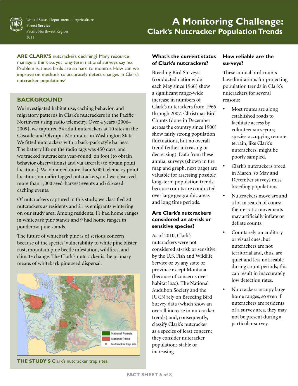 Clark's Nutcracker Factsheet 6: Population Trends