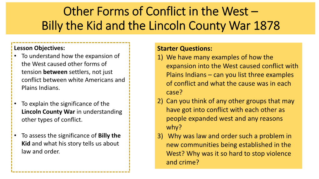 Billy the Kid and the Lincoln County War 1878