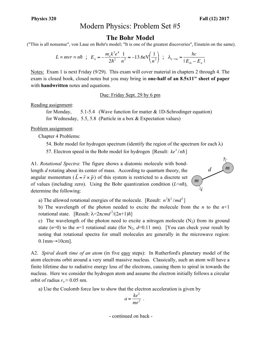 Modern Physics: Problem Set #5