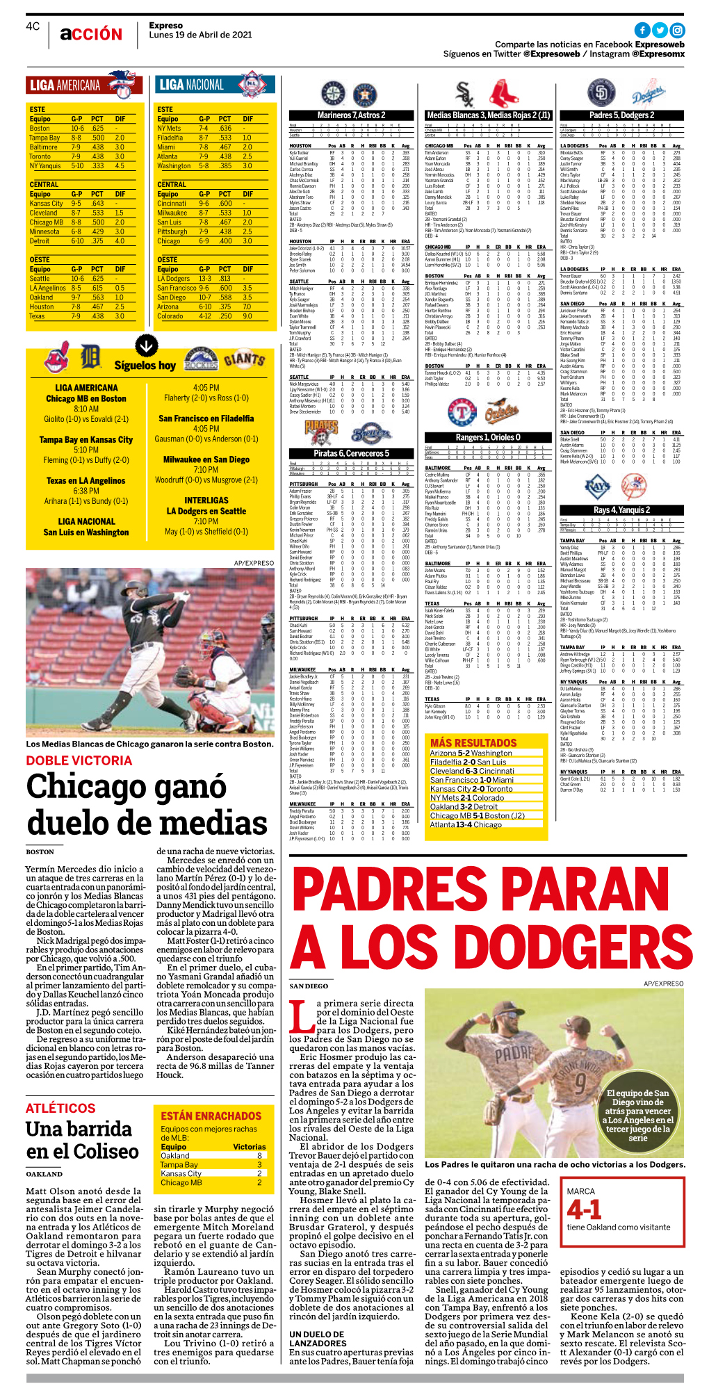 Padres Paran a Los Dodgers