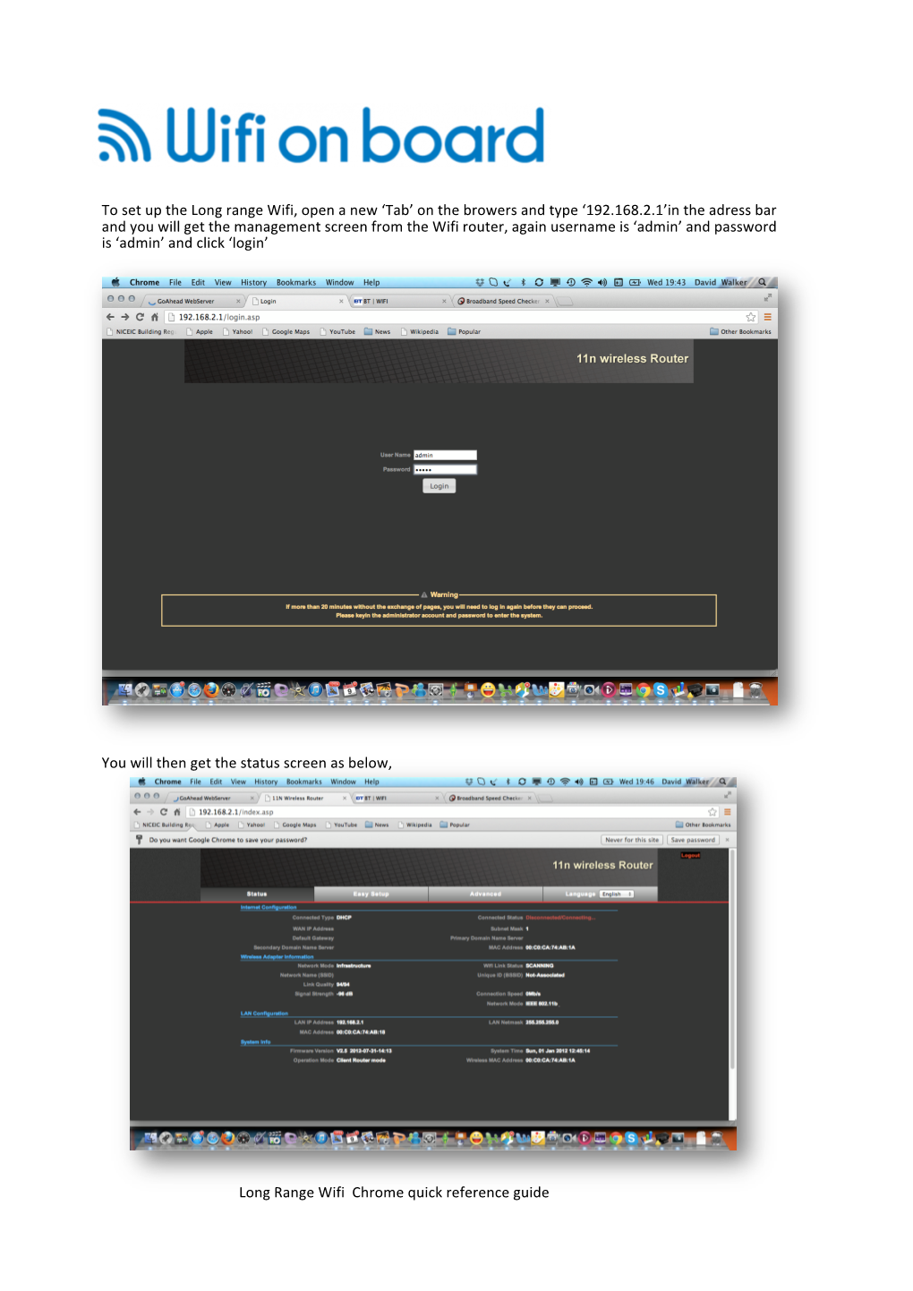 Long Range Wifi Tube Settings