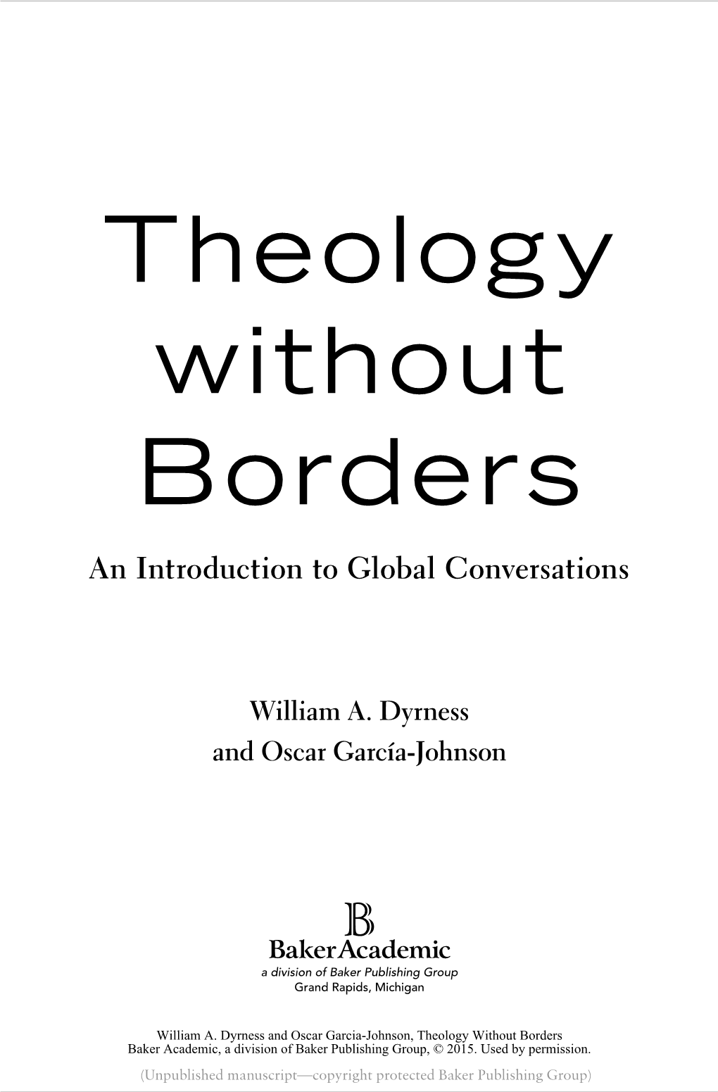 Theology Without Borders