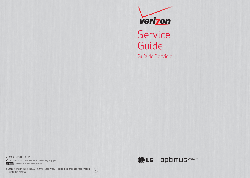 Service Guide Guía De Servicio
