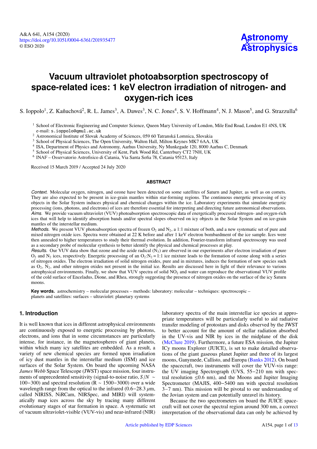 Vacuum Ultraviolet Photoabsorption Spectroscopy of Space-Related Ices: 1 Kev Electron Irradiation of Nitrogen- and Oxygen-Rich Ices S