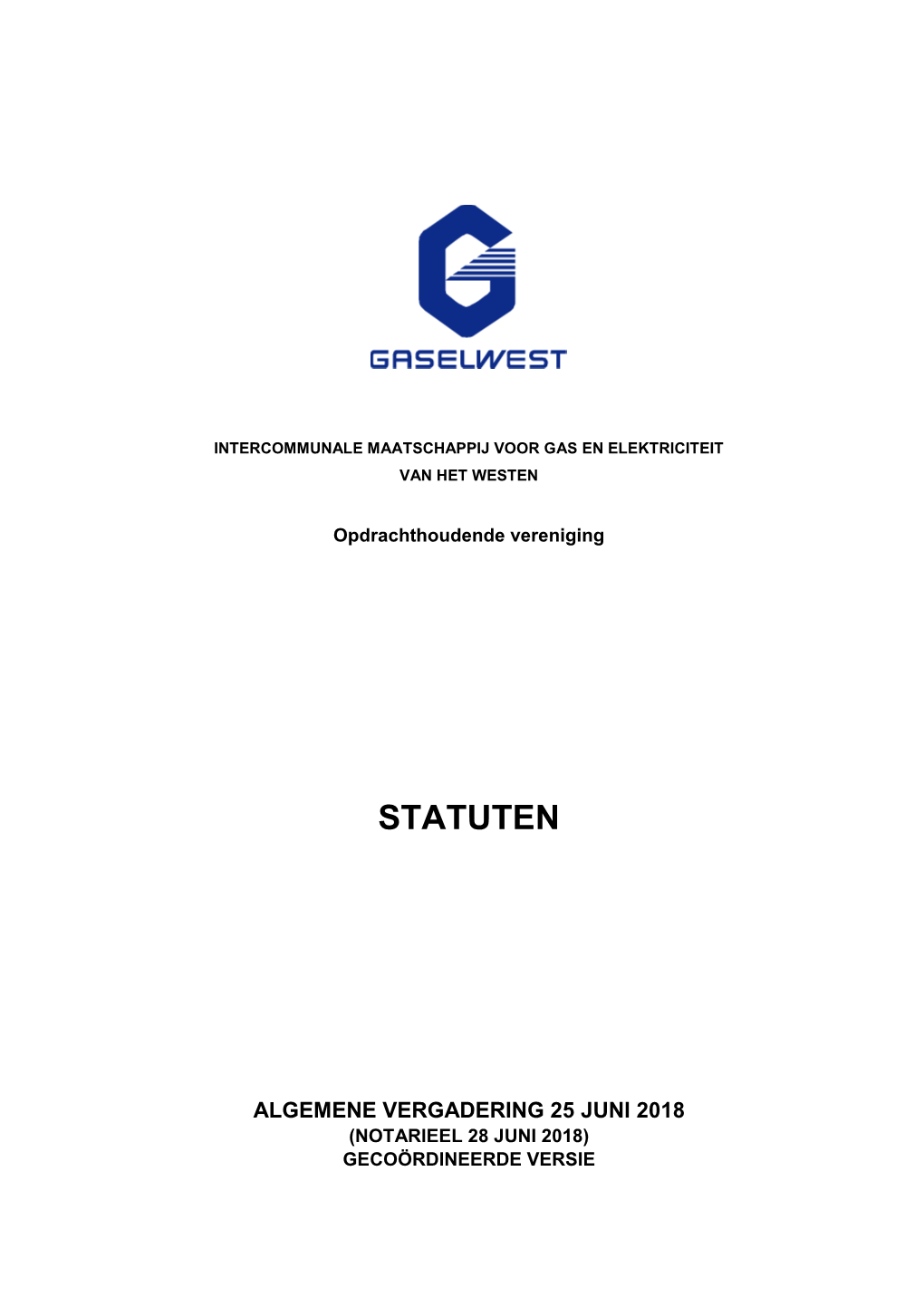 Gaselwest Statuten