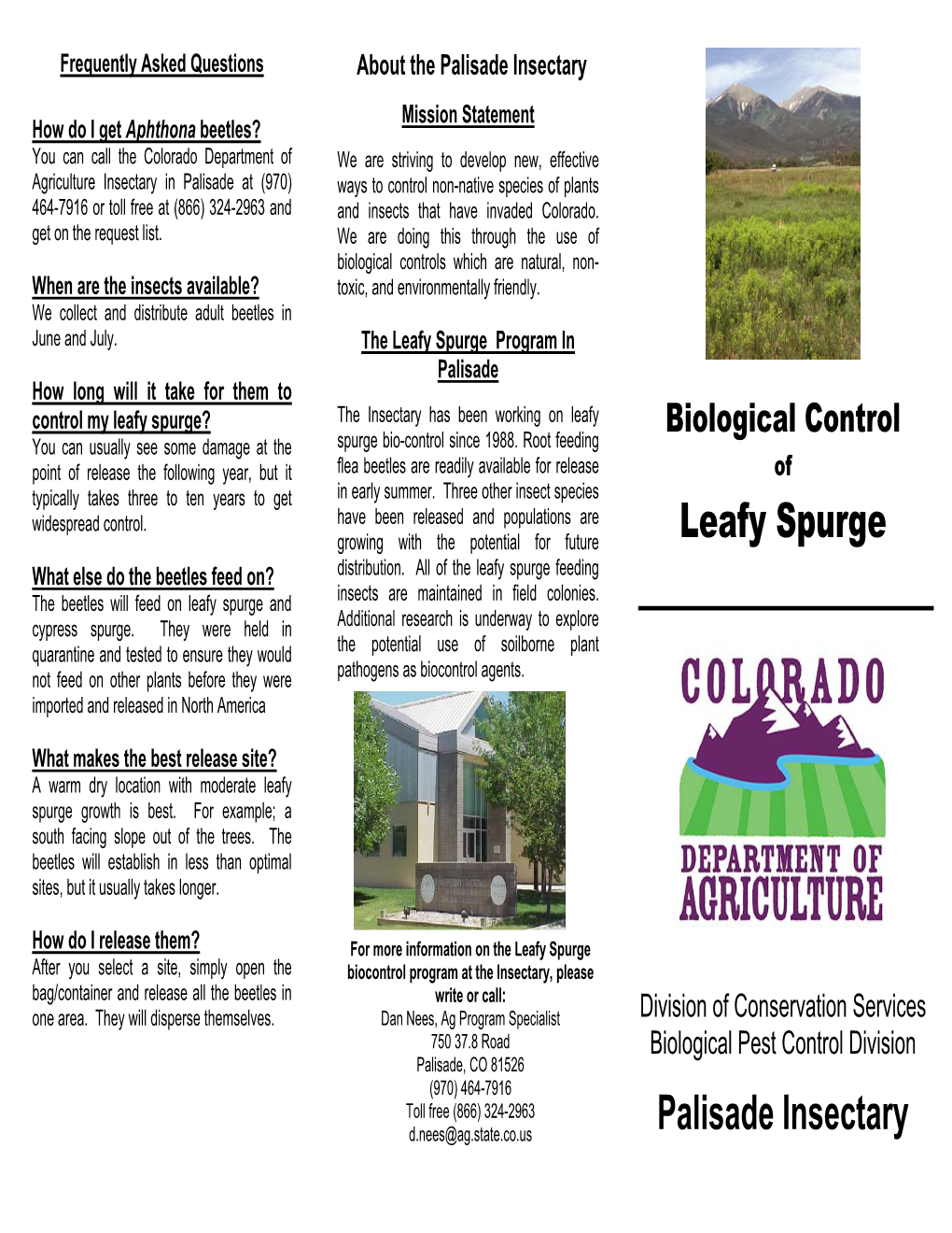 CDA Leafy Spurge Brochure