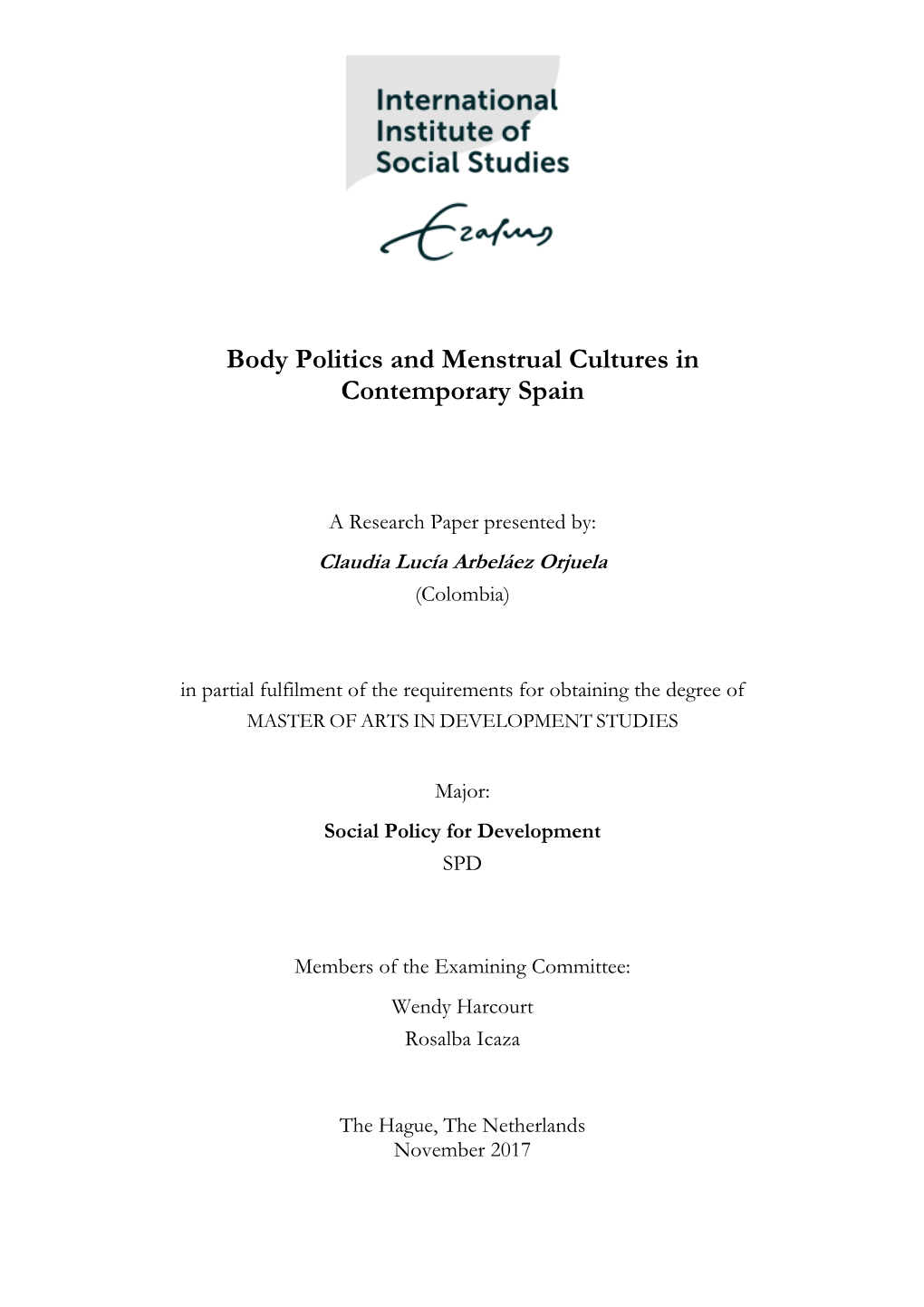 Body Politics and Menstrual Cultures in Contemporary Spain