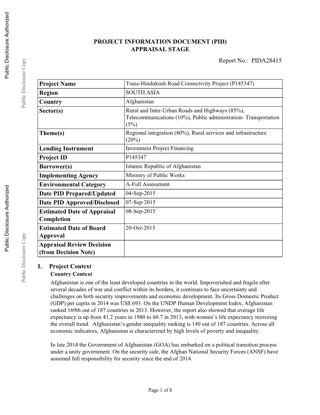 World Bank Document