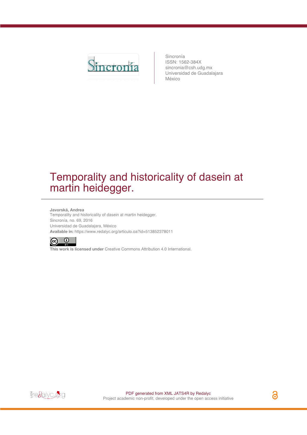 Temporality and Historicality of Dasein at Martin Heidegger