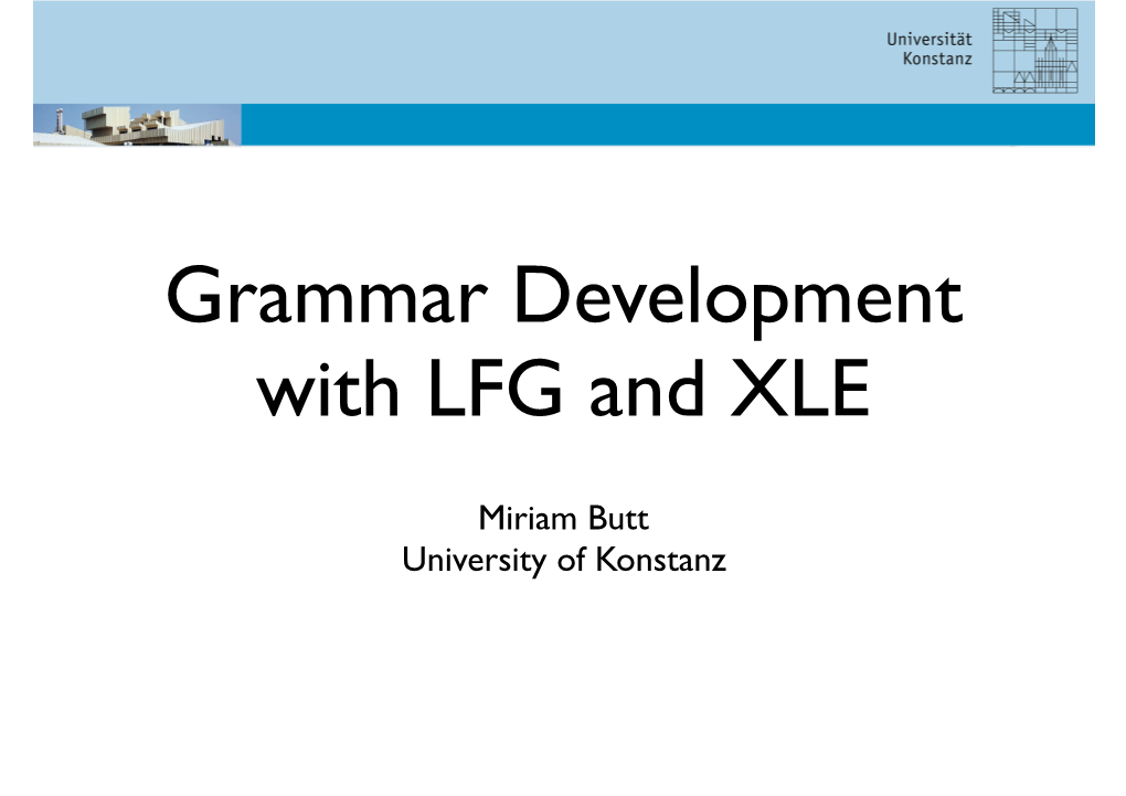 Dative Shift) • Interactions Among Lexical Rules 2