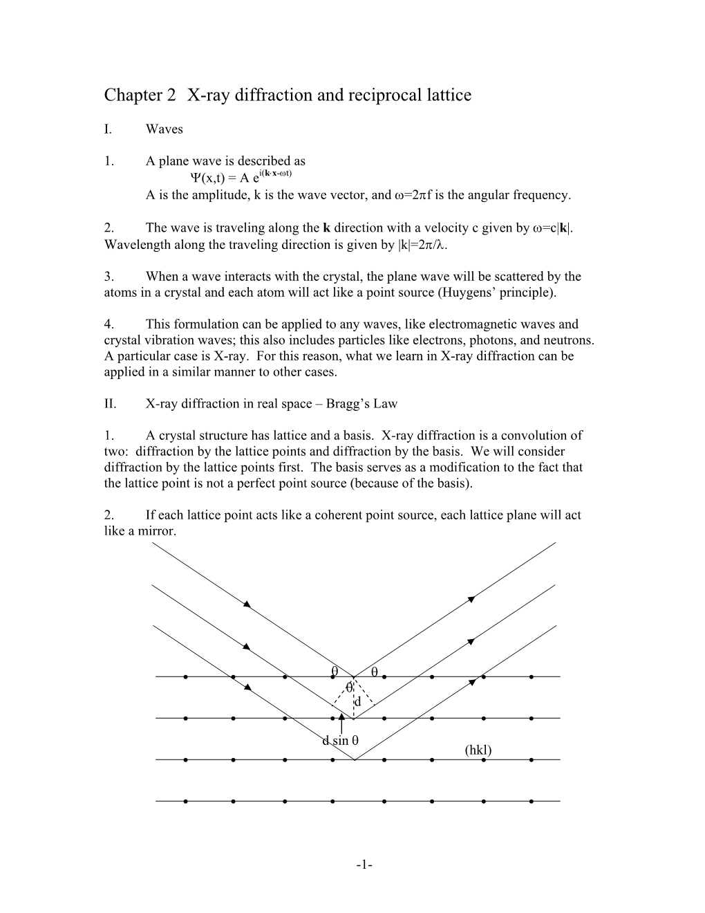 Chapter 2 X-Ray Diffraction and Reciprocal Lattice