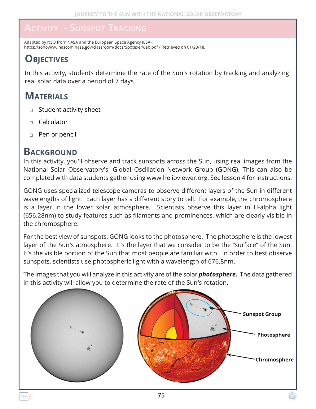 Activity - Sunspot Tracking