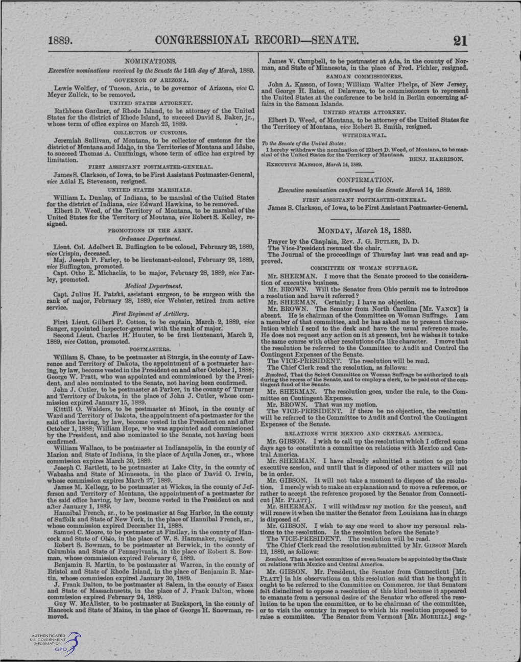 CONGRESSIONAL RECORD-SENATE. 2L