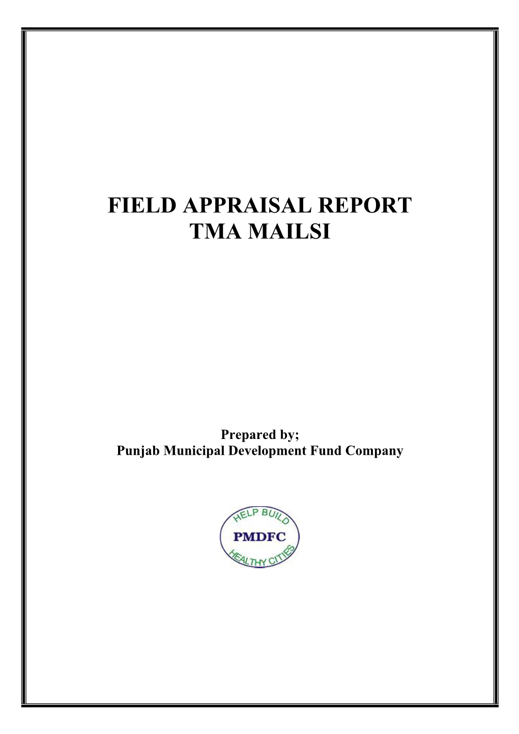 Field Appraisal Report Tma Mailsi