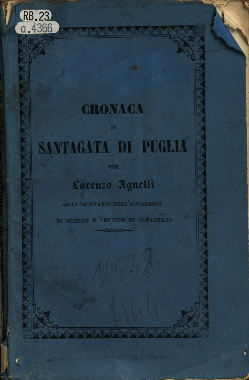 Cronaca Di Sant'agata Di Puglia