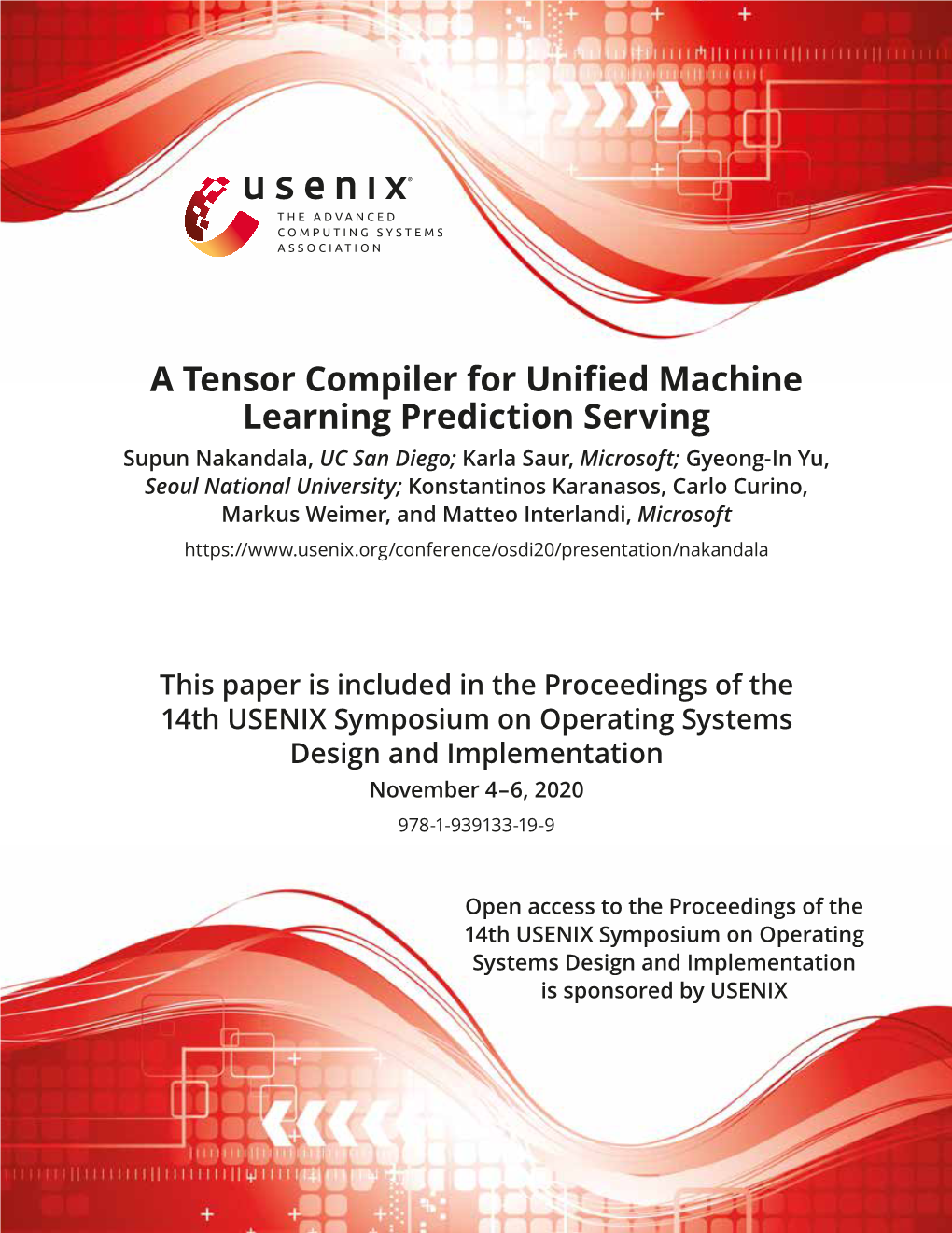 A Tensor Compiler for Unified Machine Learning Prediction Serving