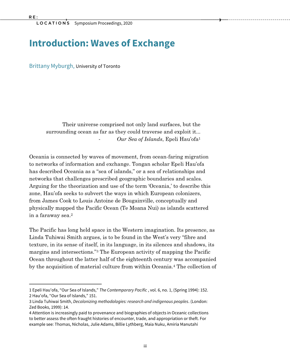 Waves of Exchange