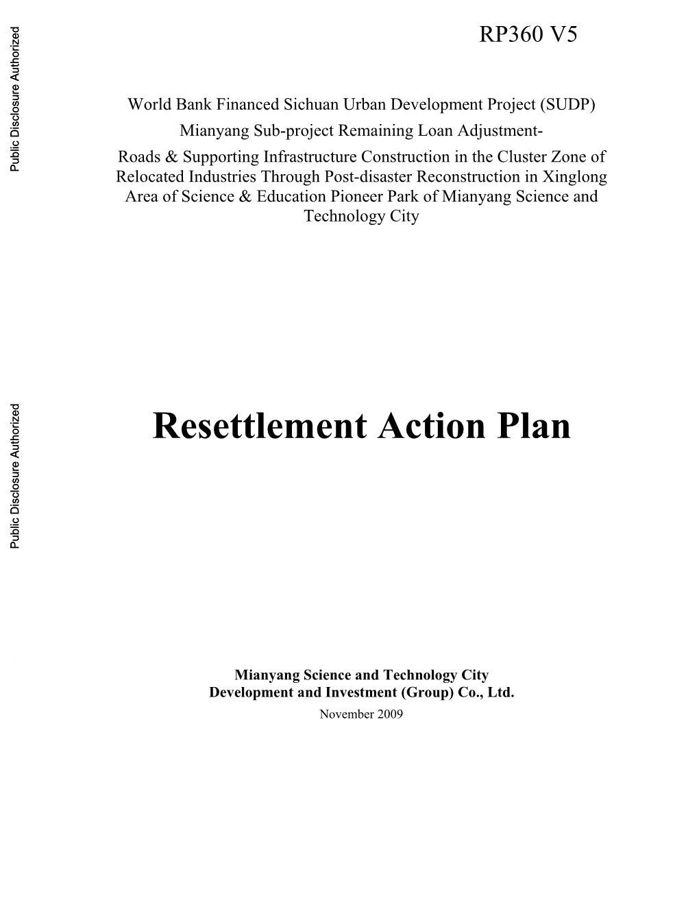 World Bank Document