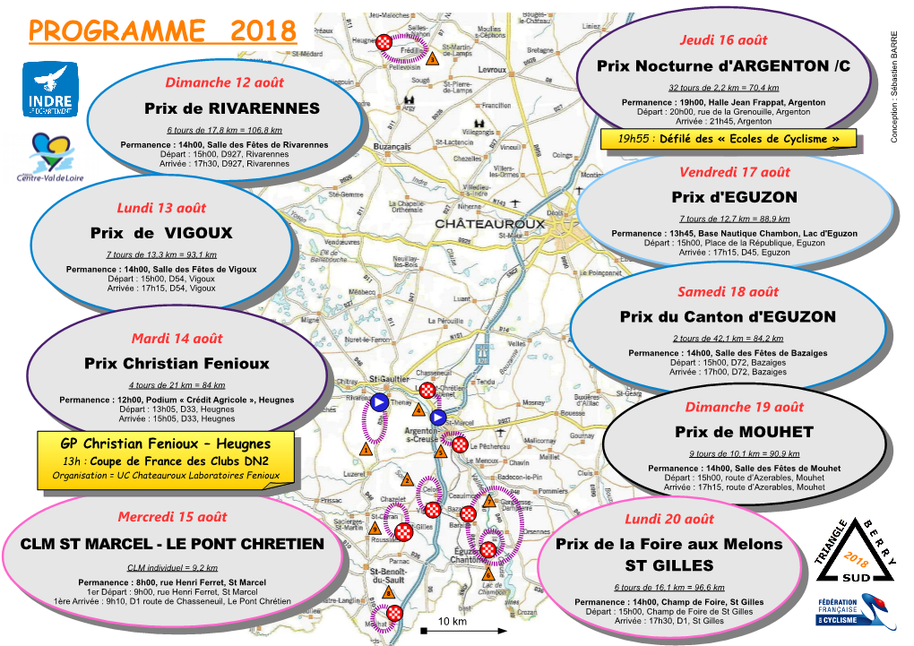 PROGRAMME 2018 Jeudi 16 Août R