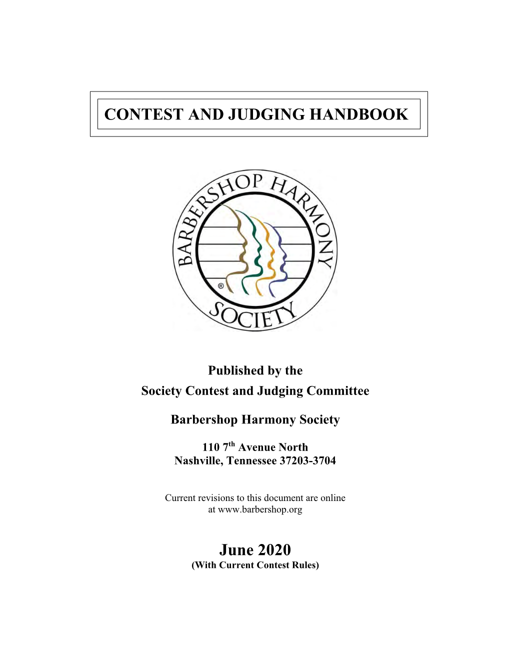 Contest and Judging Handbook