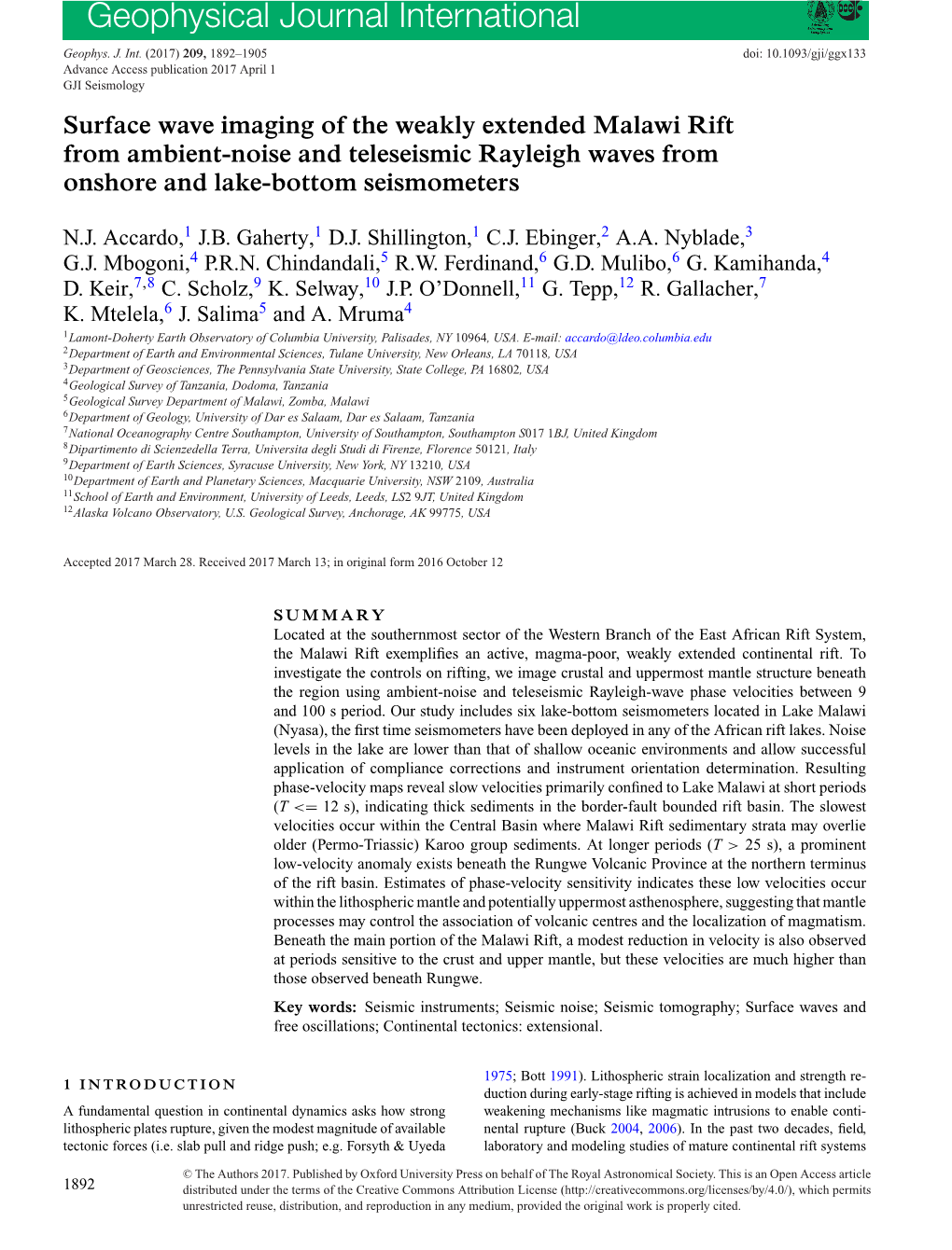 Geophysical Journal International