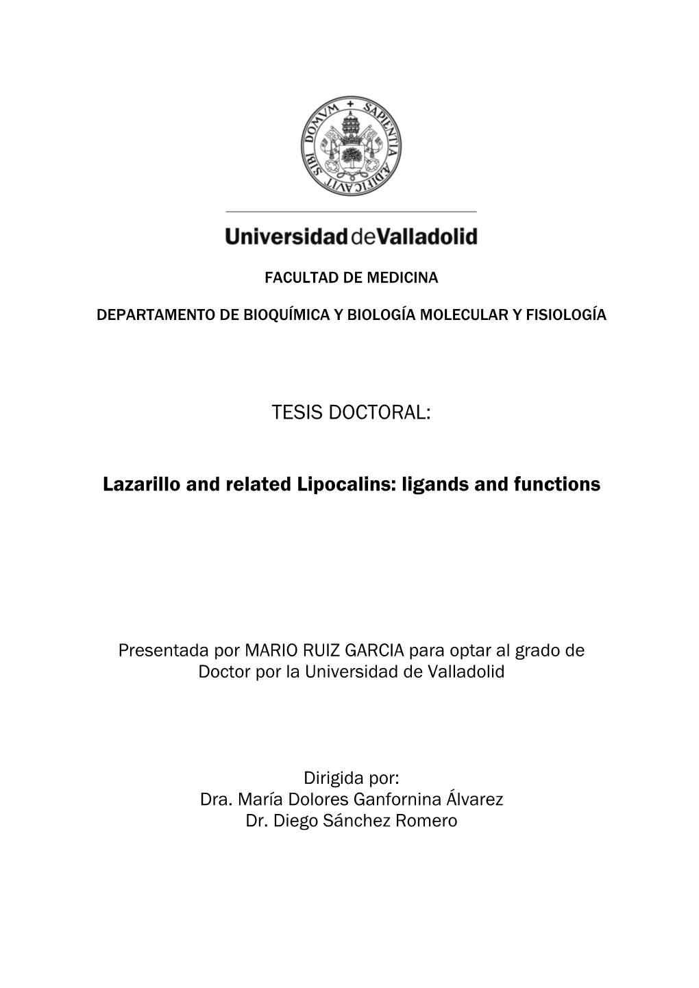 TESIS DOCTORAL: Lazarillo And