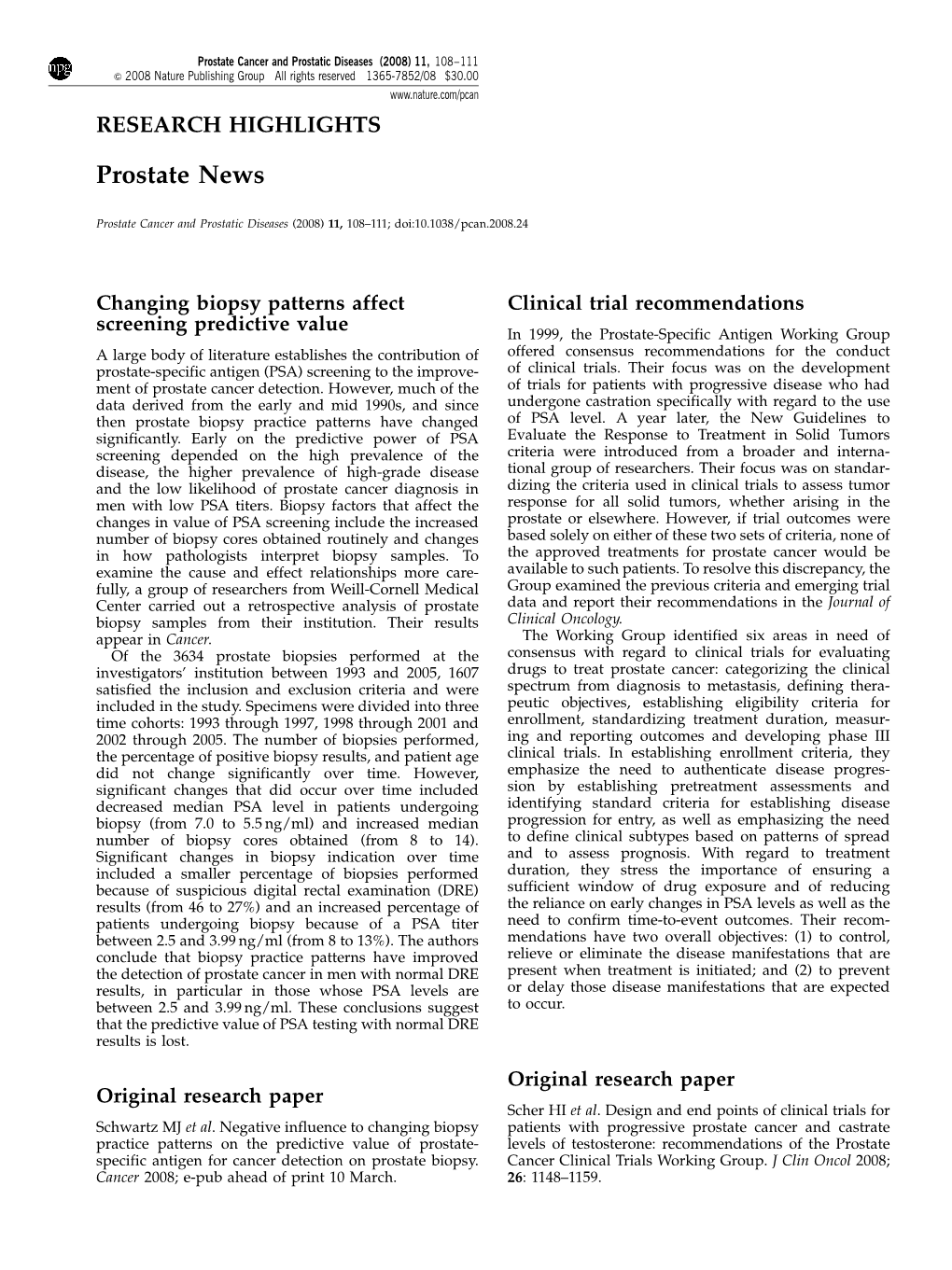 Prostate News