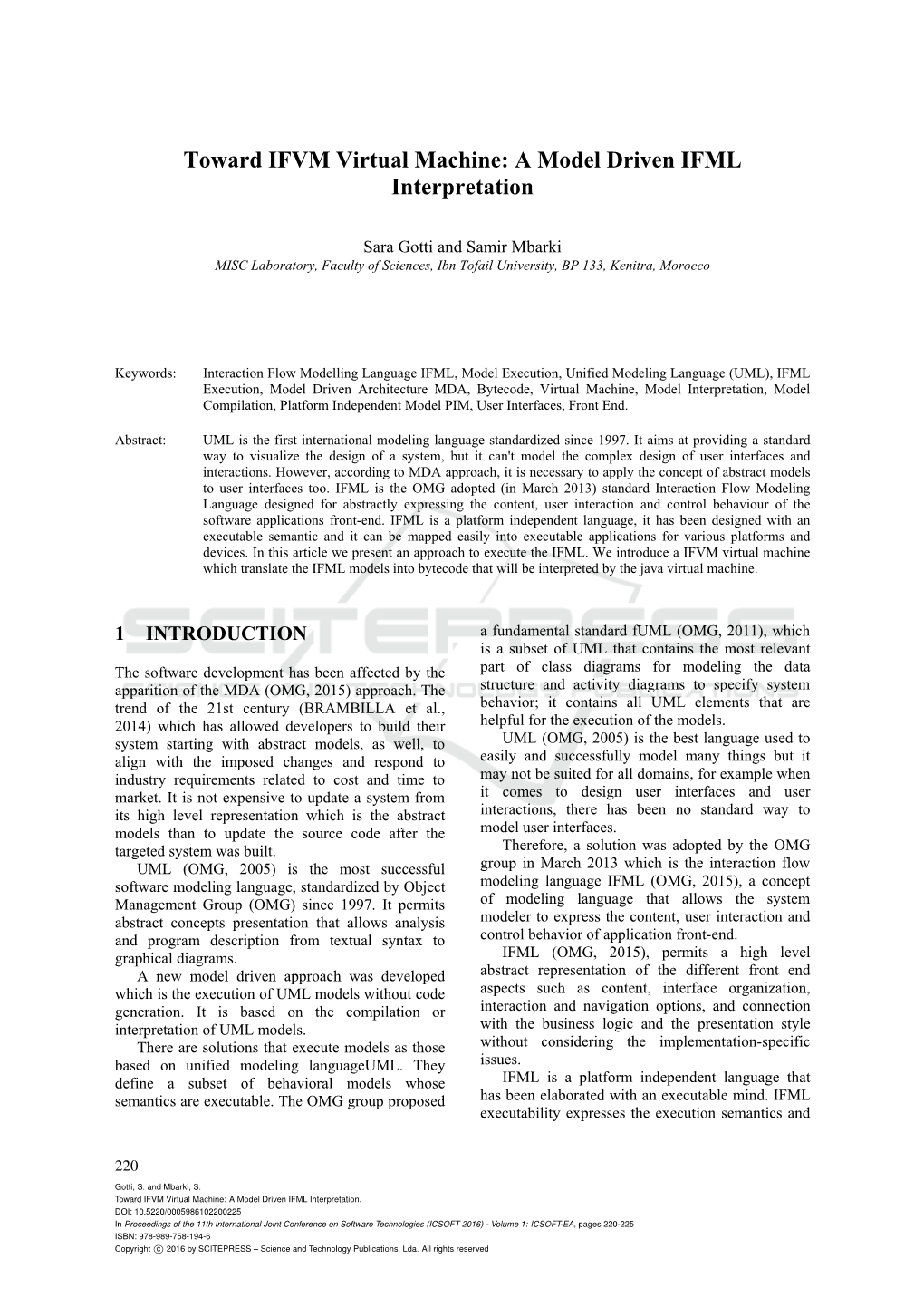 Toward IFVM Virtual Machine: a Model Driven IFML Interpretation