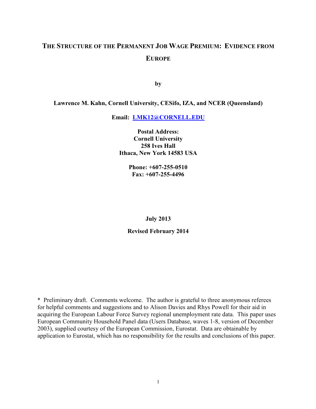 The Effect of Wage Inequality on the Gender Pay