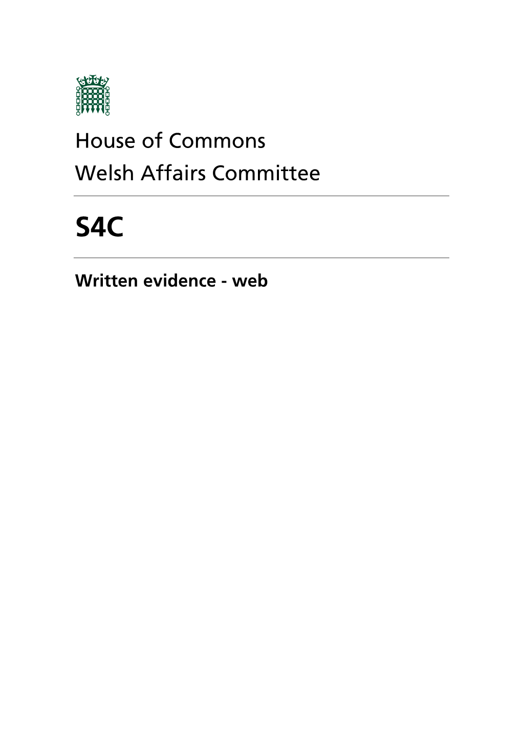 House of Commons Welsh Affairs Committee