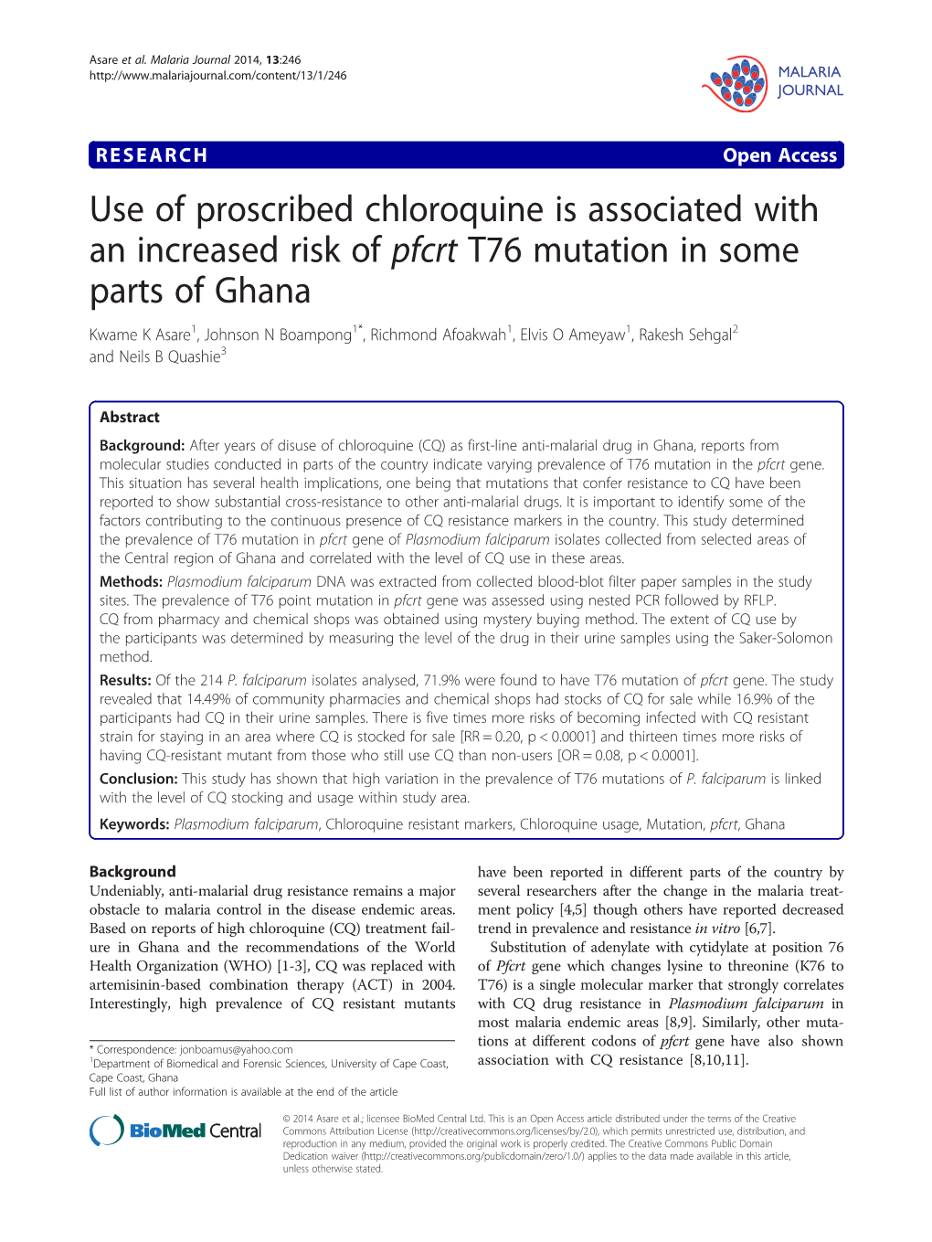 Use of Proscribed Chloroquine Is Associated with an Increased Risk Of