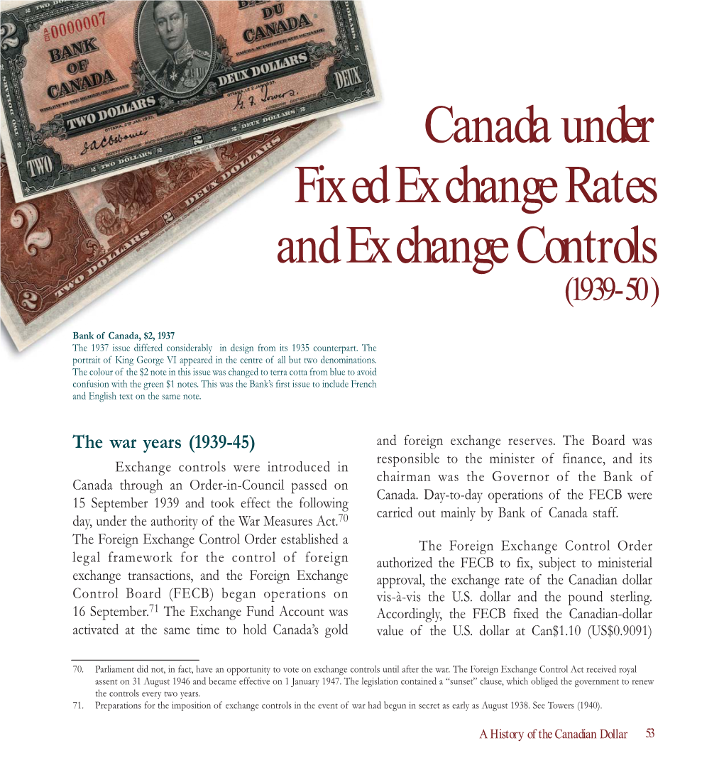 A History of the Canadian Dollar 53 Royal Bank of Canada, $5, 1943 in 1944, Banks Were Prohibited from Issuing Their Own Notes