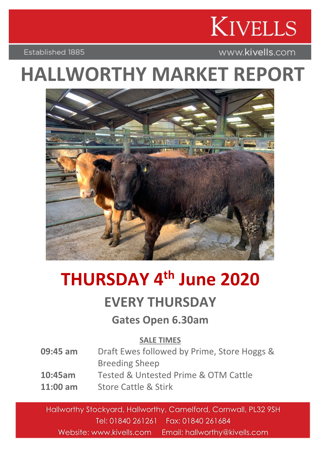 Hallworthy Market Report