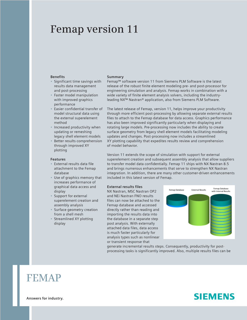 Femap Version 11 Fact Sheet