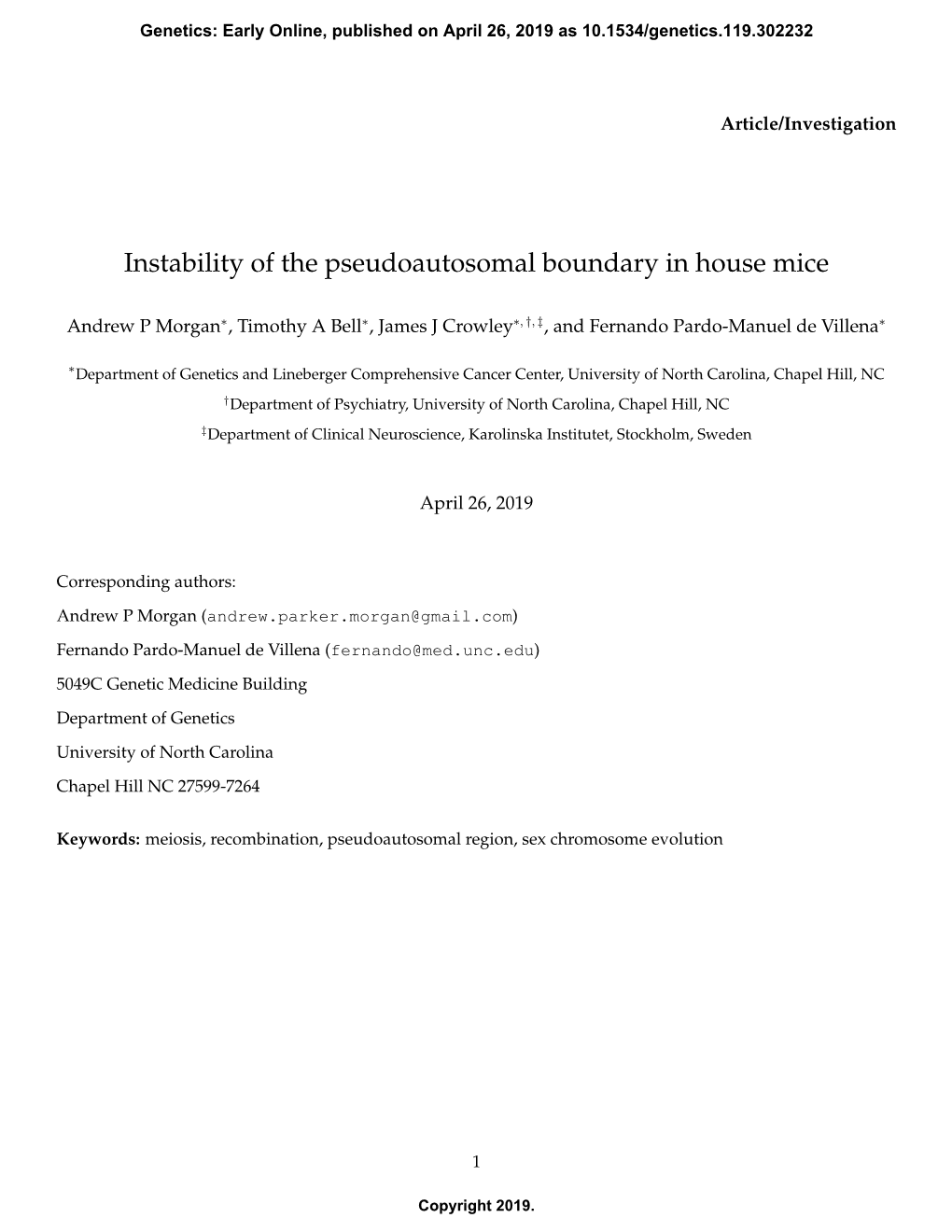 Instability of the Pseudoautosomal Boundary in House Mice