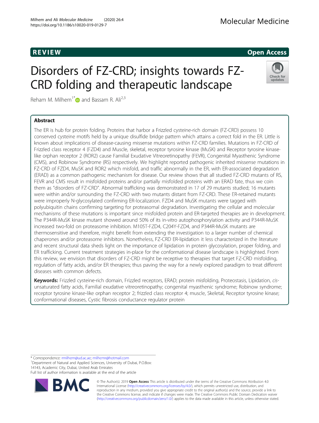 Insights Towards FZ-CRD Folding and Therapeutic Landscape