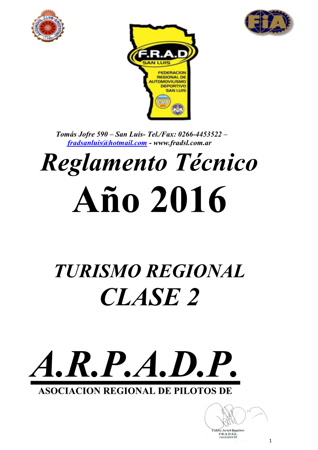 Reglamento Técnico CLASE 2