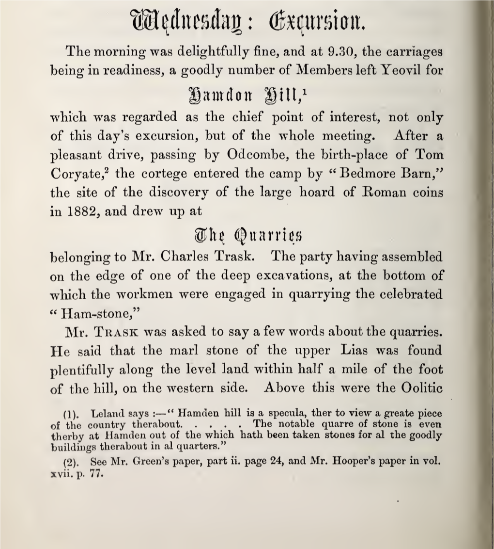 Lamctott Liu/ Which Was Regarded As the Chief Point of Interest, Not Only of This Day’S Excursion, but of the Whole Meeting