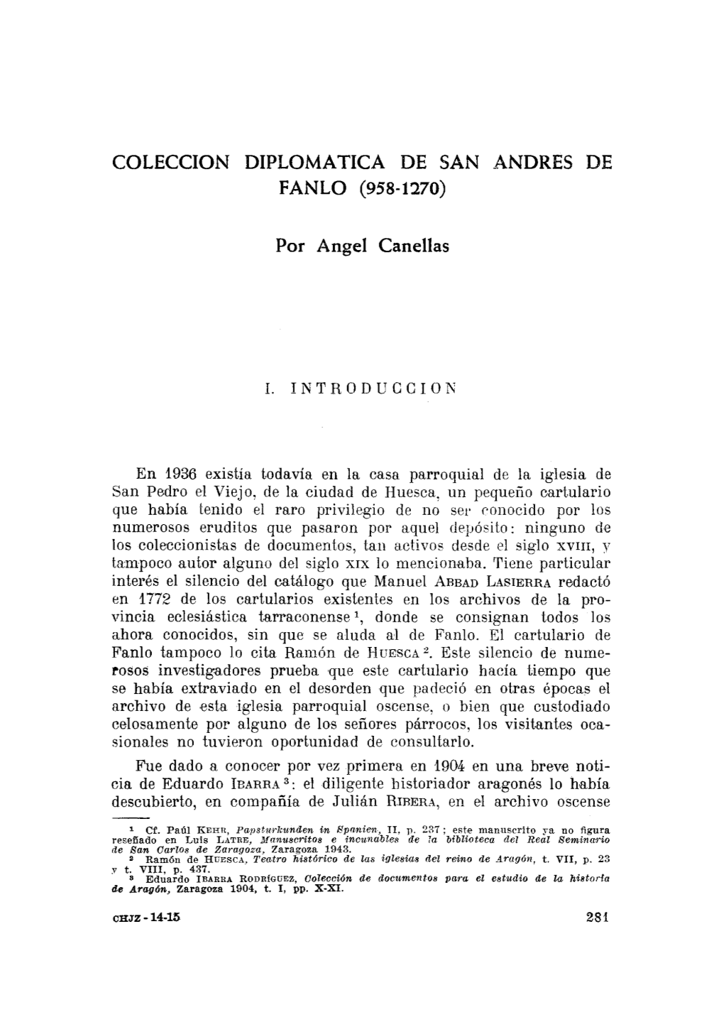 11. Colección Diplomática De San Andrés De Fanlo