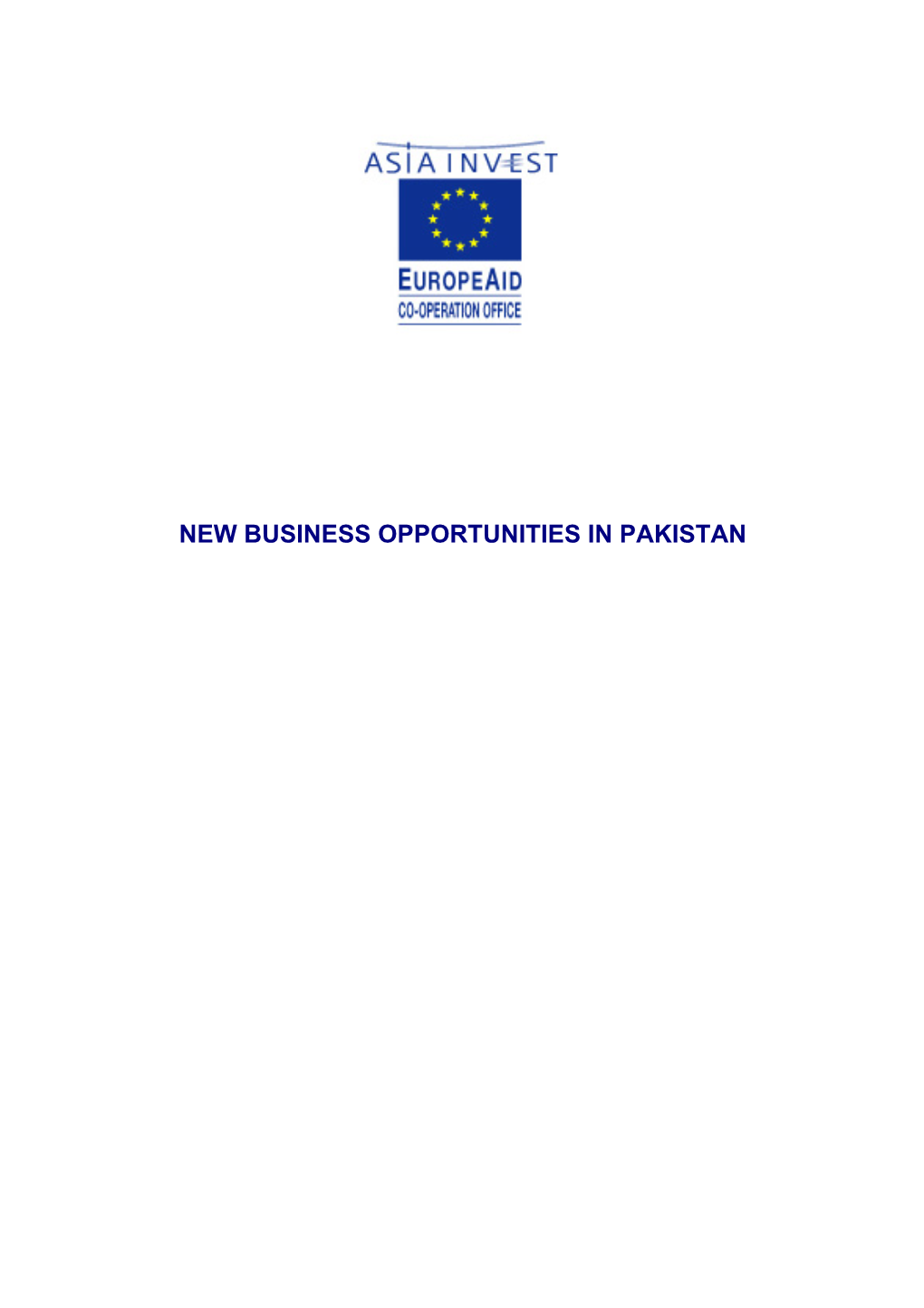 New Business Opportunities in Pakistan