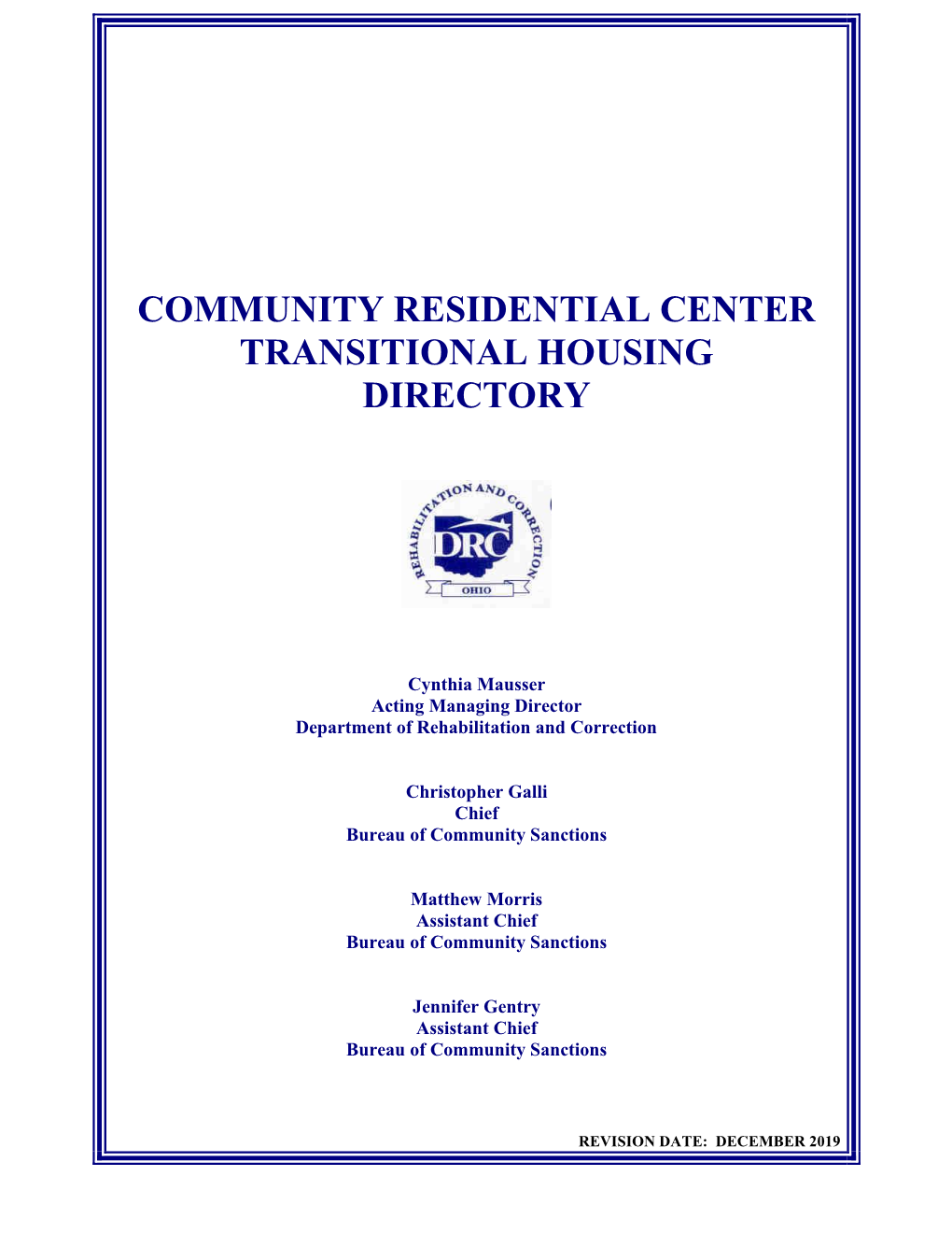 Community Residential Centers?