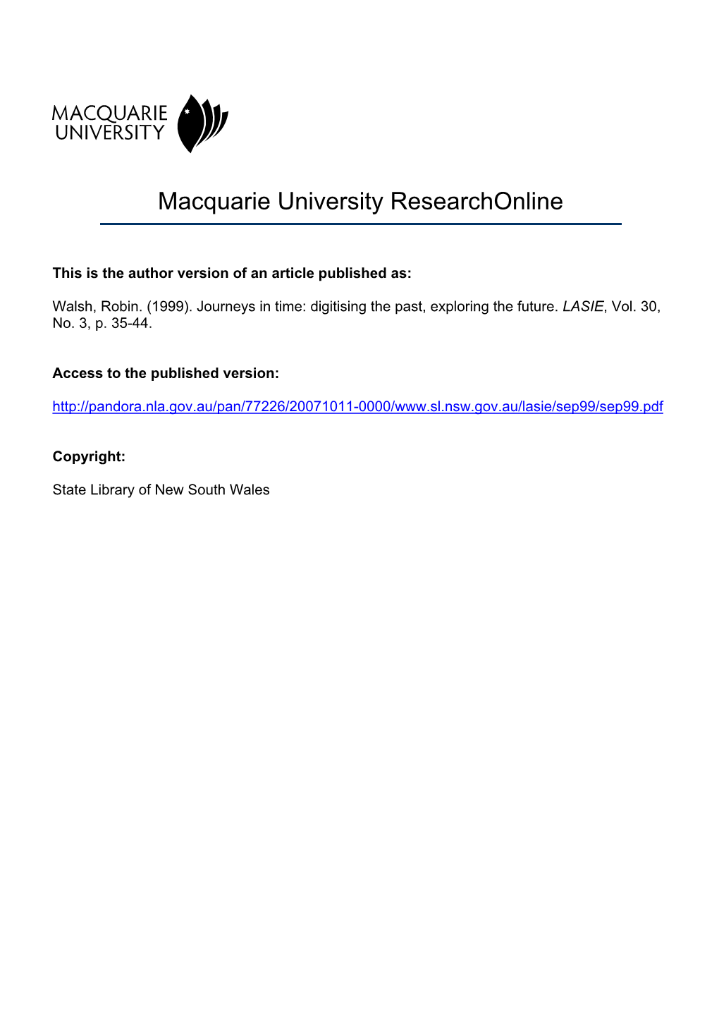 Macquarie University Researchonline