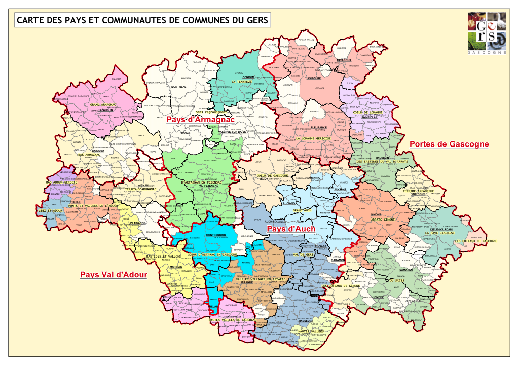 Gascogne, Carte Des Communautés