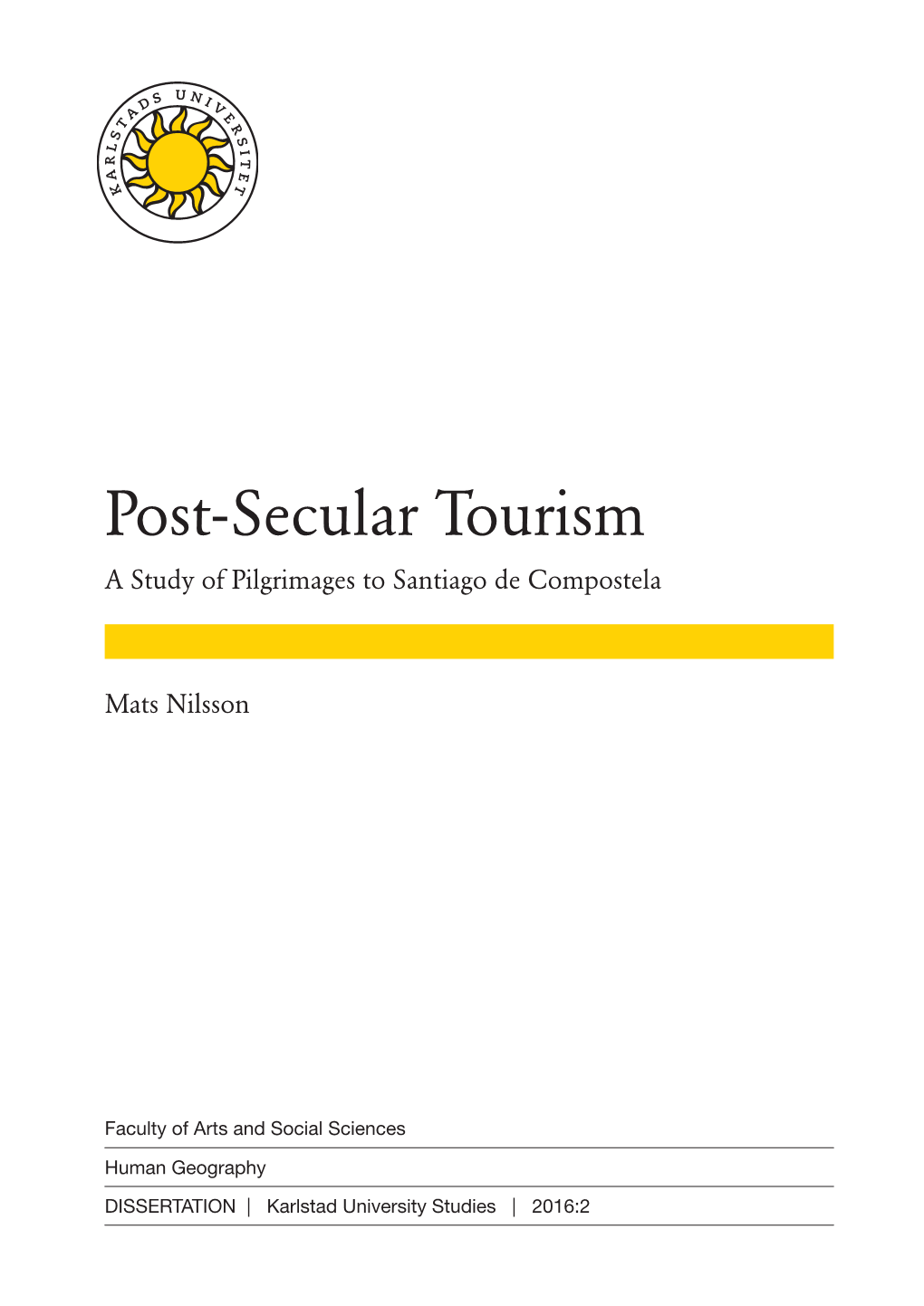 Post-Secular Tourism